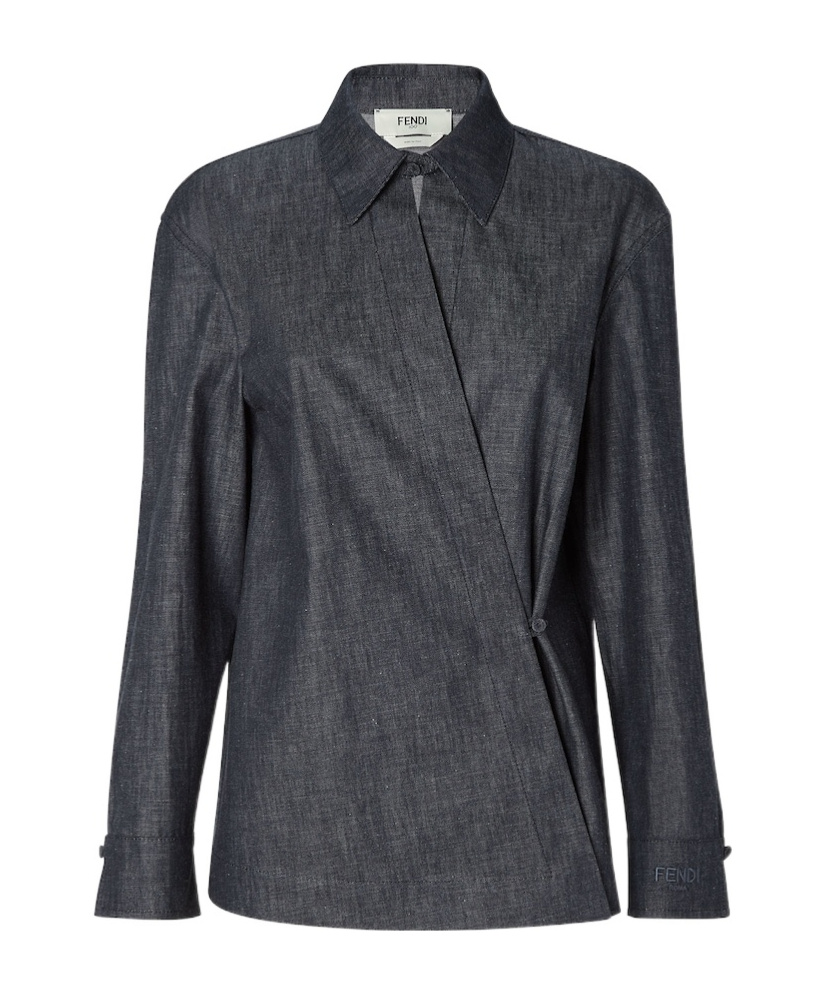 Fendi Light Blue Chambray Shirt