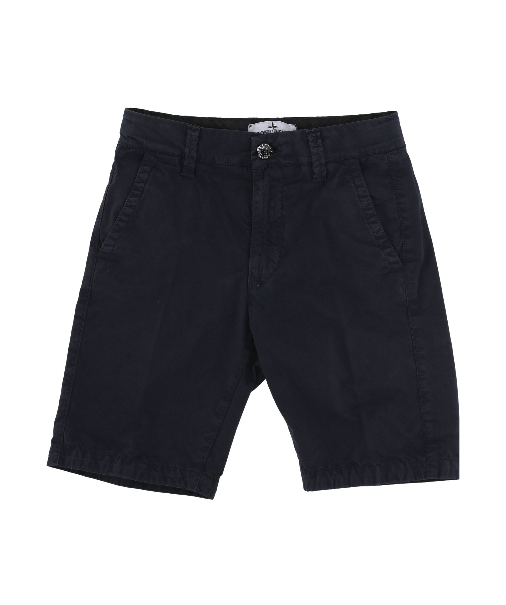 Stone Island Gabardine-weave Shorts In Blue