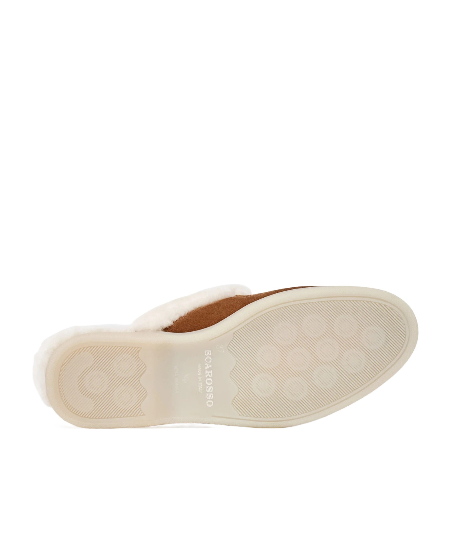 Scarosso Lucrezia Shearling Slip-on Mules In Burgundy