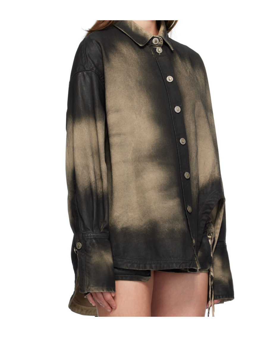 Attico Long Sleeve Shirt In Green