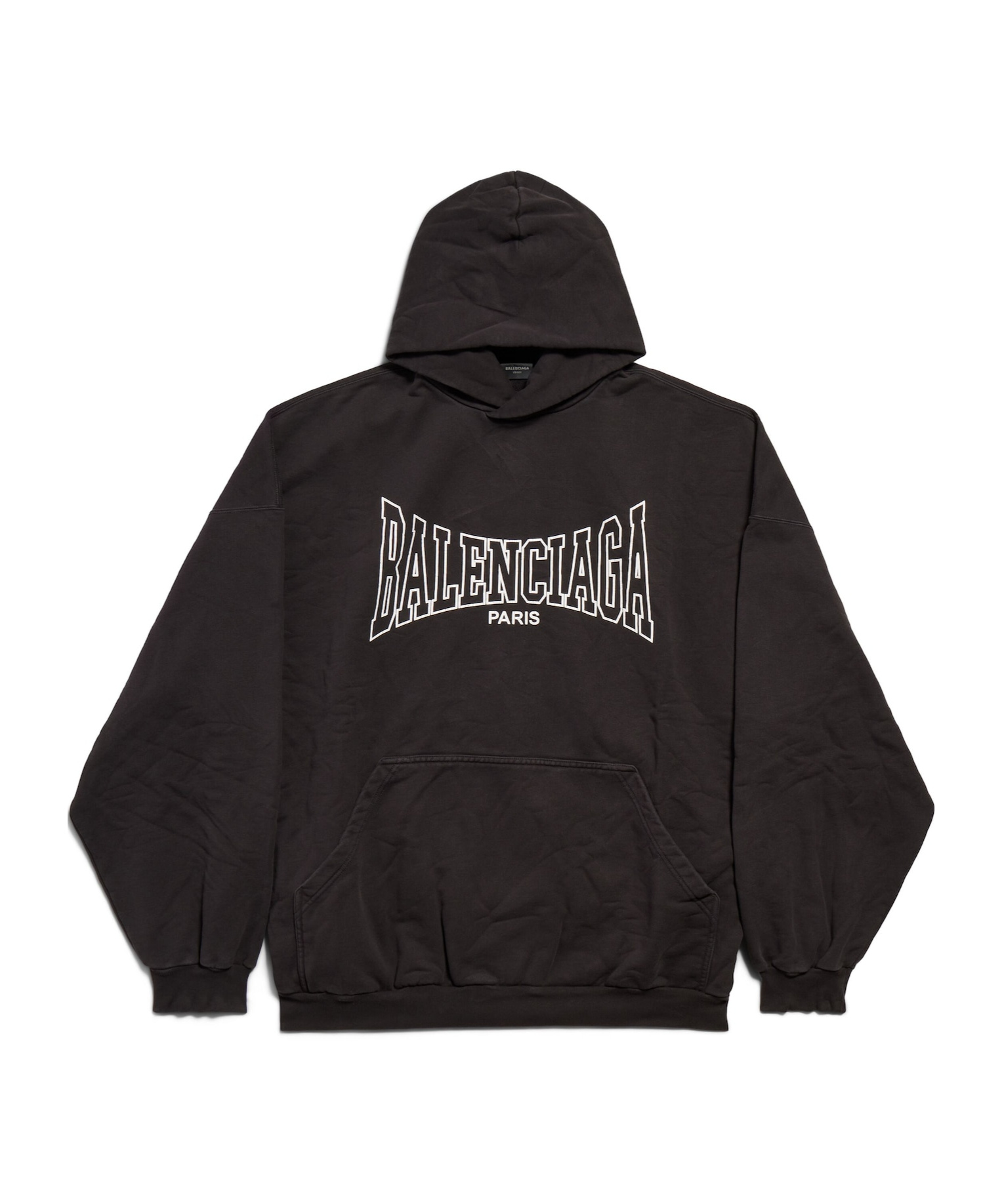 Balenciaga Logo-print Hoodie In Black