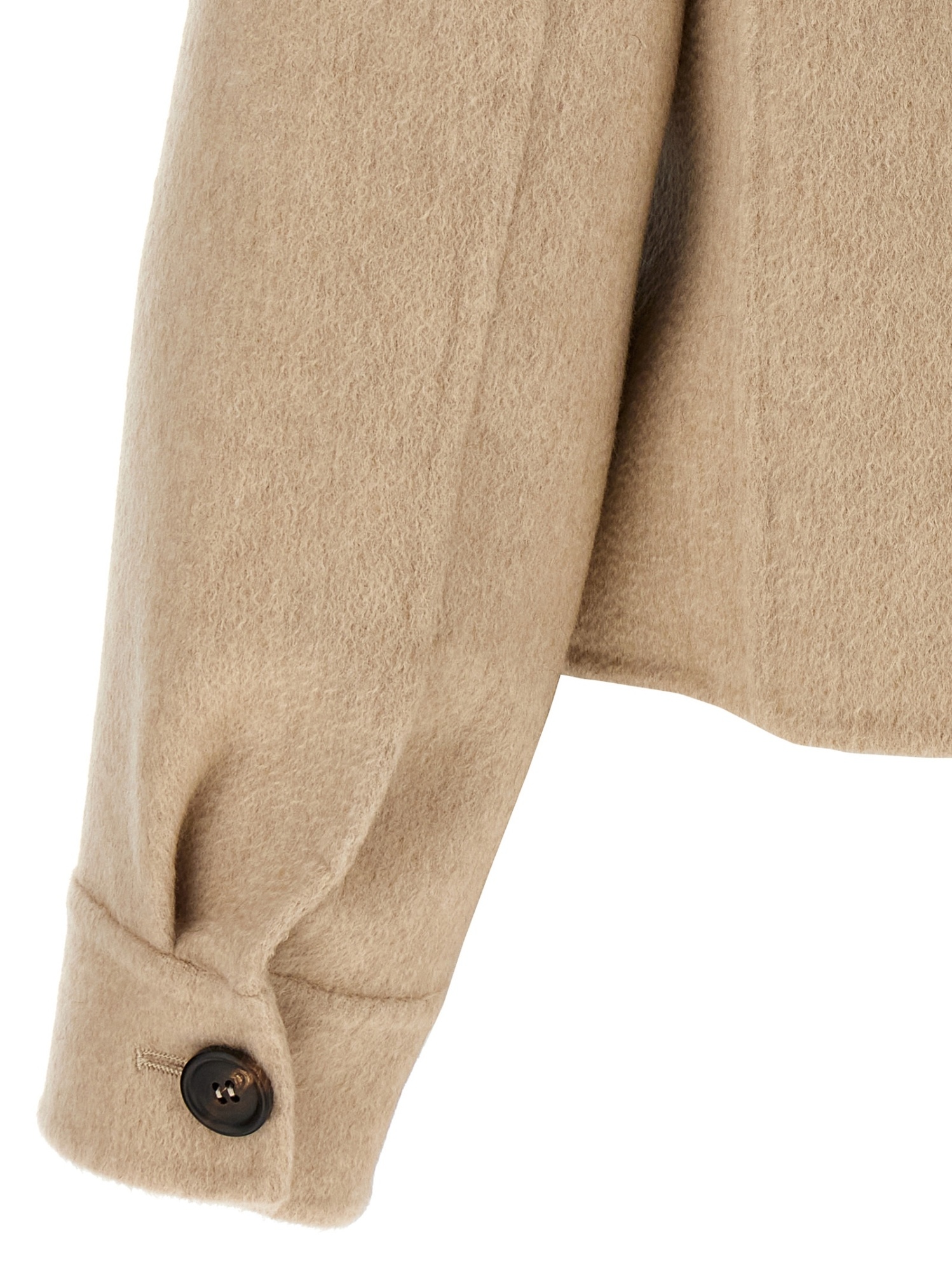 Brunello Cucinelli Cashmere Coat With Notched Collar And Double-breasted Design In Neutral