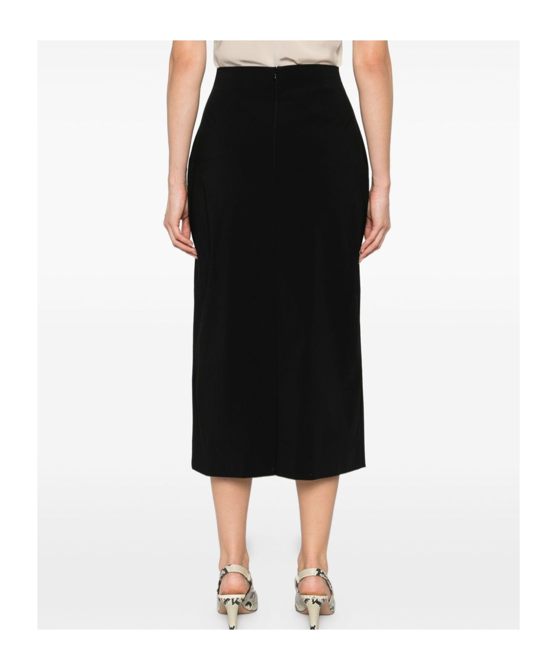 Alberta Ferretti Alberta Ferreti Elastan Skirt In Black