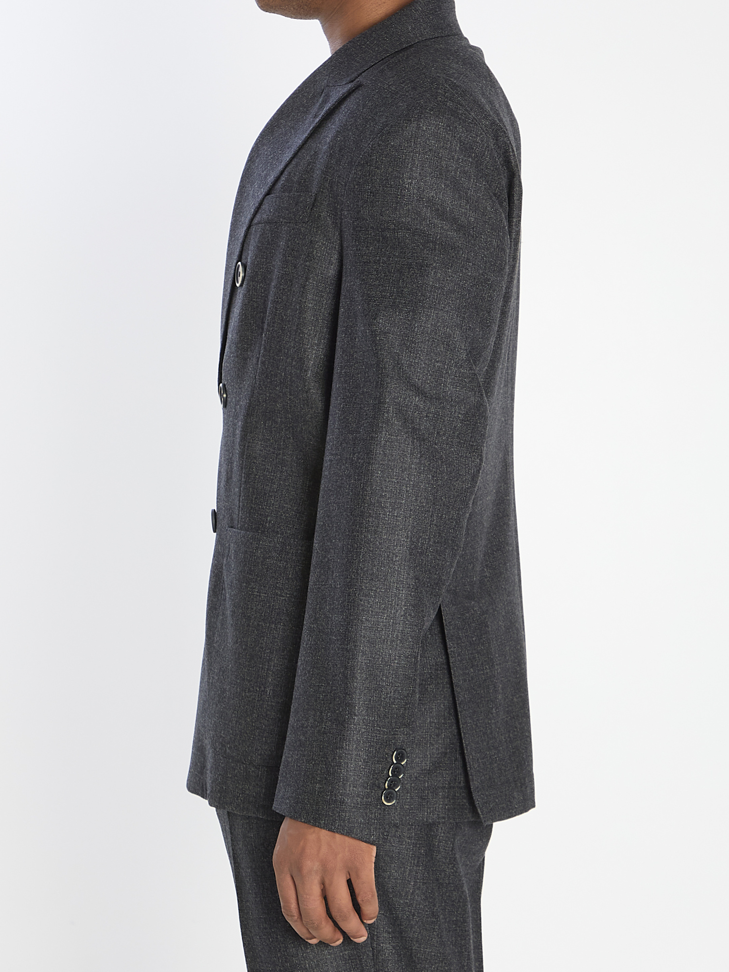 Barena Venezia Double Breasted Long Sleeve Blazer In Gray