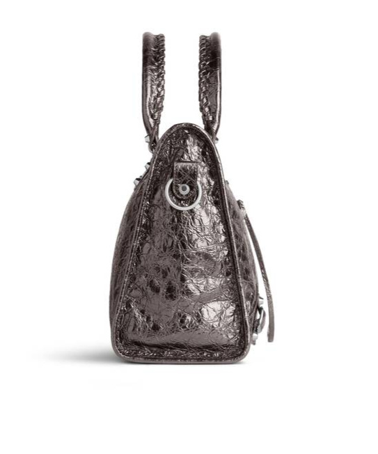 Balenciaga Le City Medium Top Handle Bag In Steel Gray