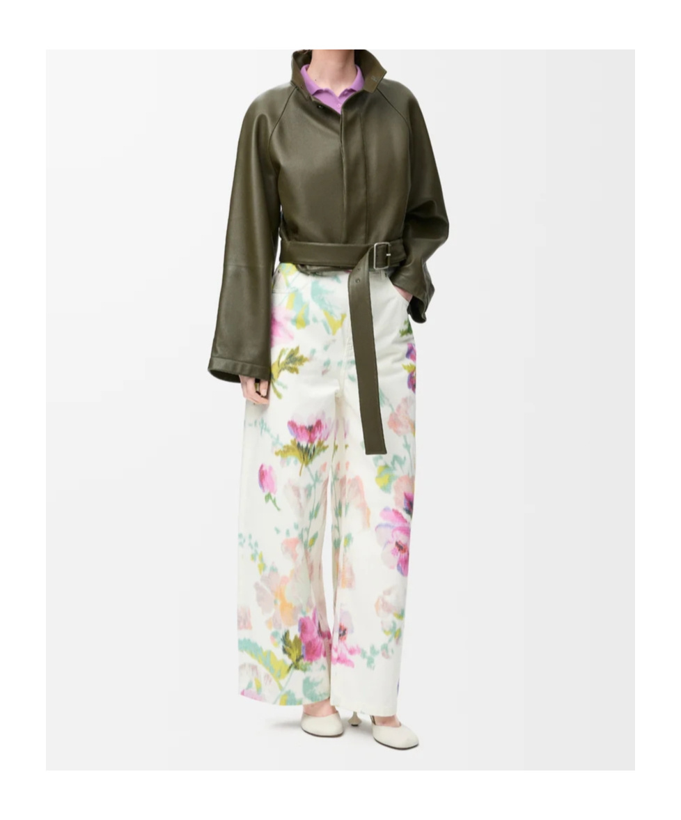 Loewe White Jeans With Floral Digital Print In White