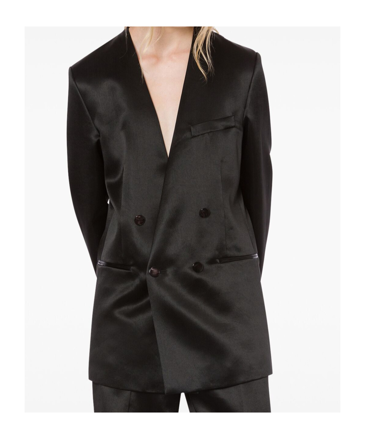 Philosophy Di Lorenzo Serafini Double-breasted Jacket In Black
