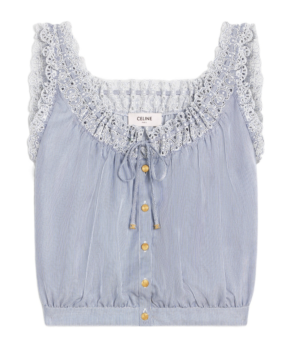 Celine Sleeveless Vest In White