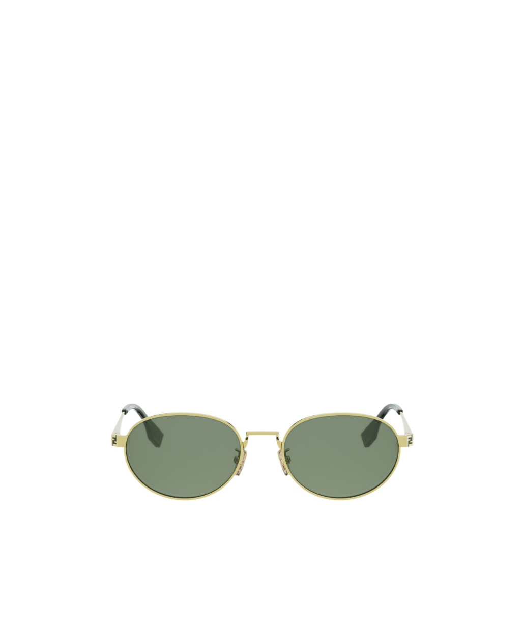 Fendi Geometric Frame Sunglasses In Green