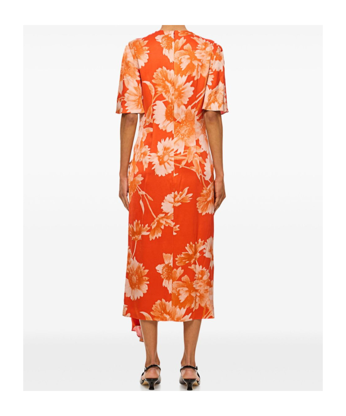 Shop Erdem Viscose Dress In Red