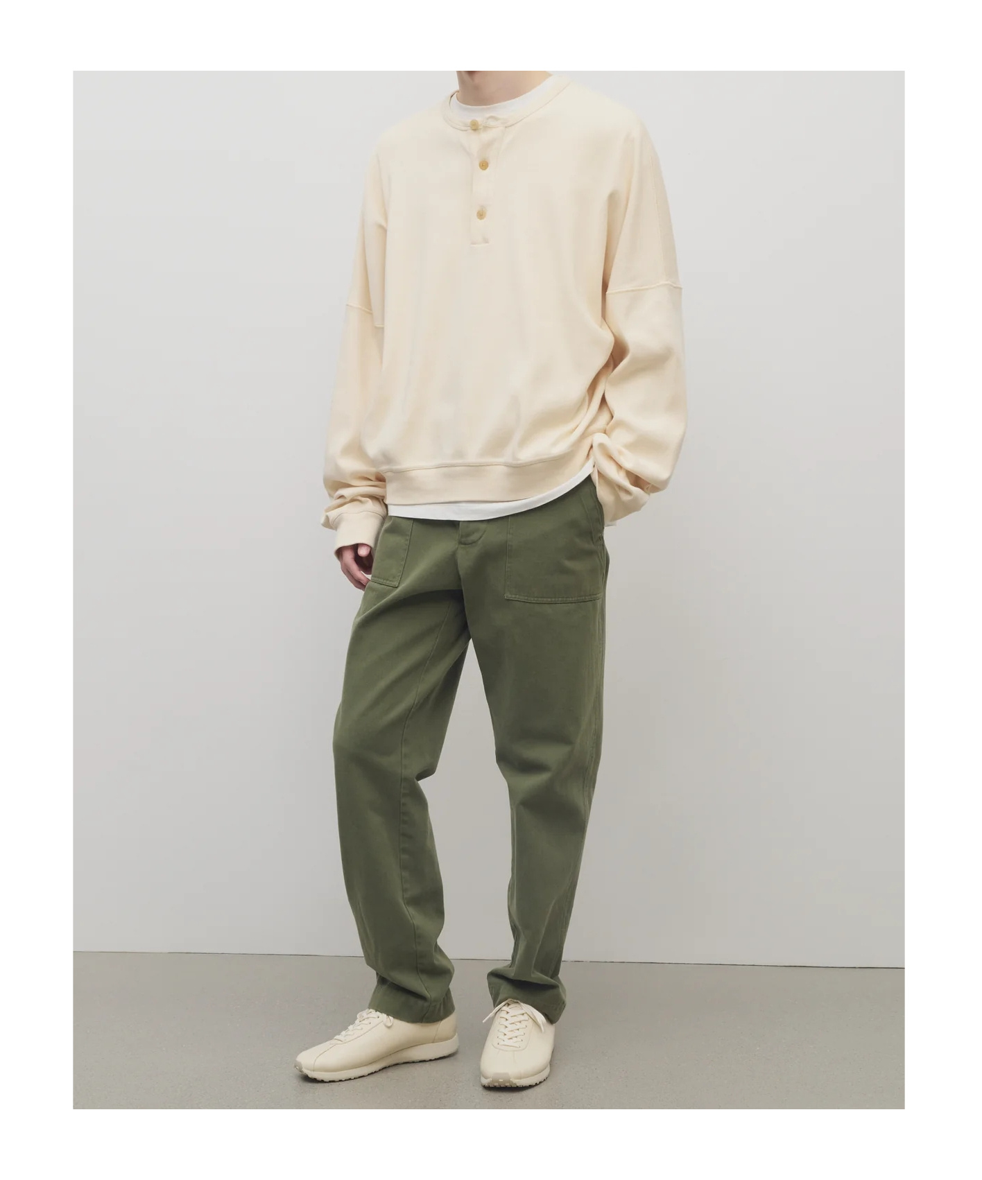 The Row Belt Loops Slacks In Green