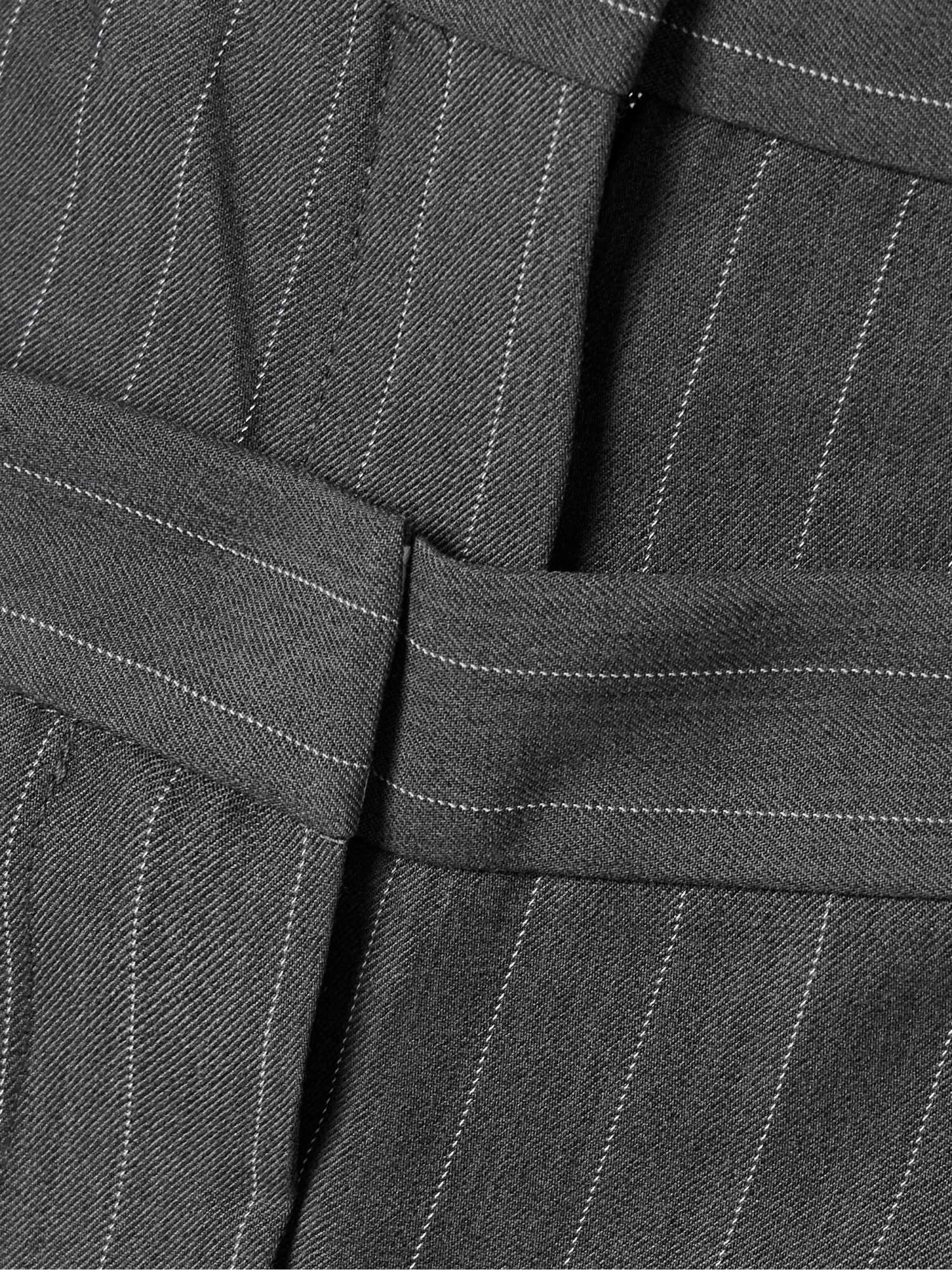Acne Studios Pinstripe-pattern Trousers In Black