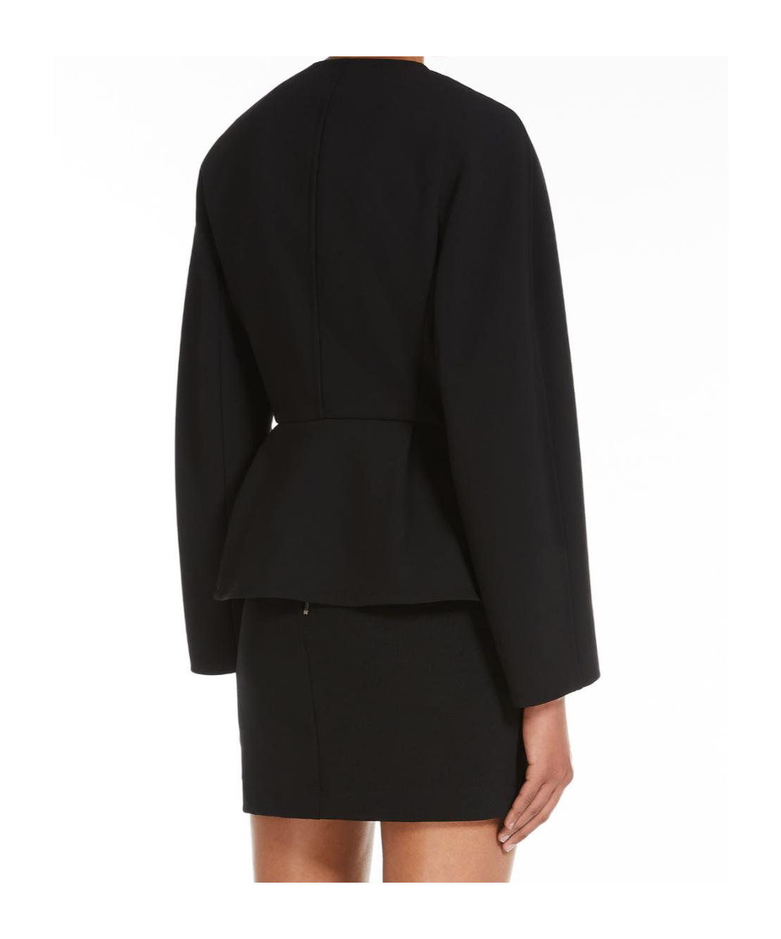 Max Mara Stretch Fabric Slim-fitting Jacket In Black