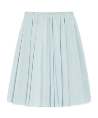 Ami Alexandre Mattiussi Blue Taffetas Midi Corolla Skirt Blue In Blue