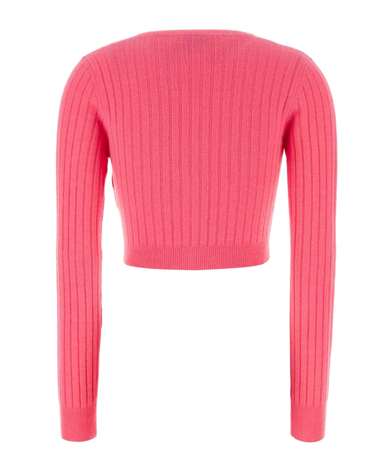 Off-white Off White Fuchsia Wool Blend Cardigan In Pink