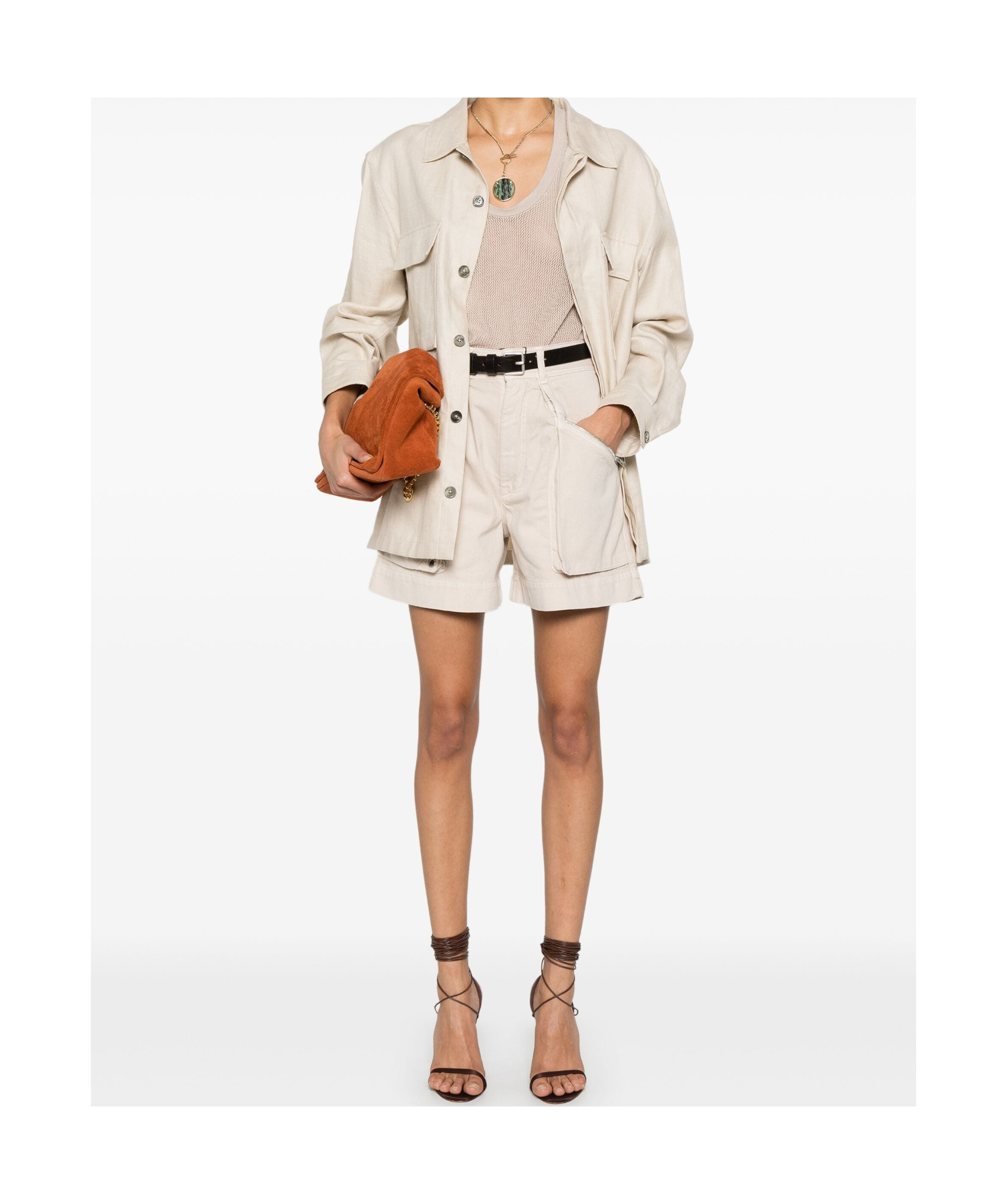 Isabel Marant Jeliano High-waisted Shorts In White