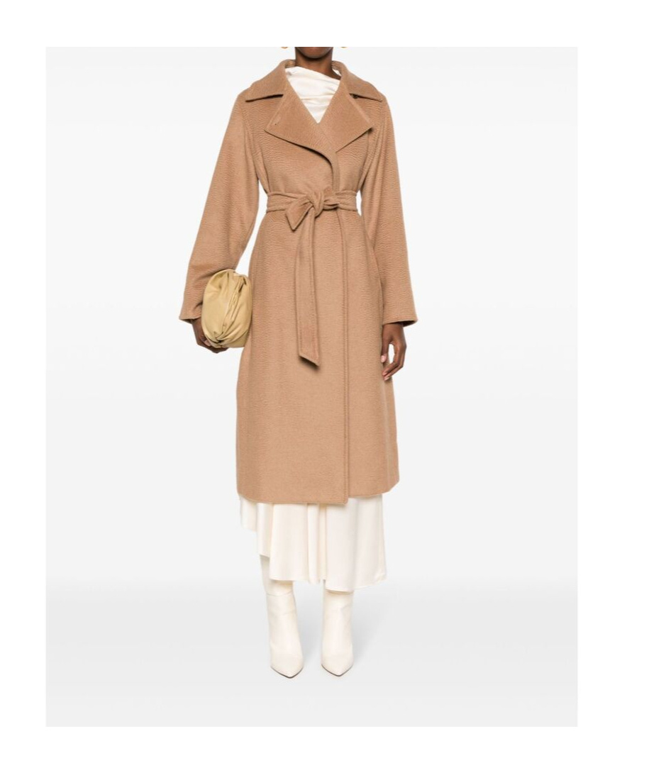 Max Mara Manuela Double-breasted Wool Coat In Brown
