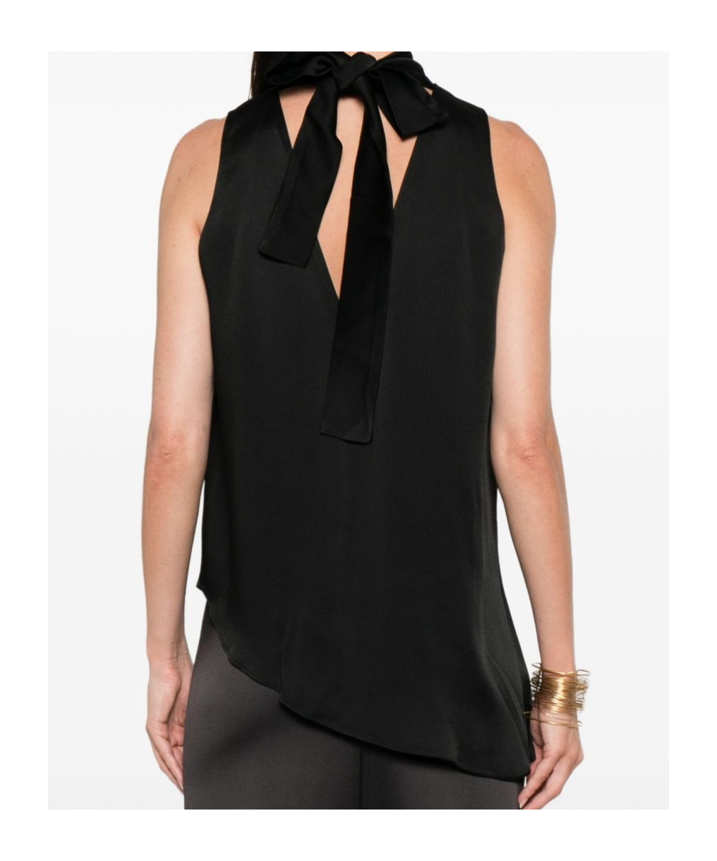 Rohe Cowl-neck Sleeveless Blouse In Black