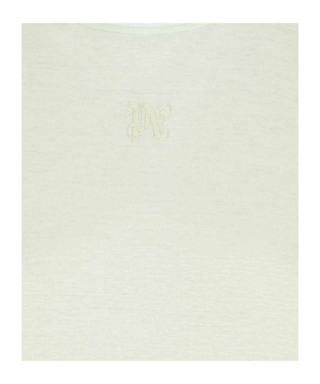 Shop Palm Angels Logo-embroidered Cotton Sweatshirt In White