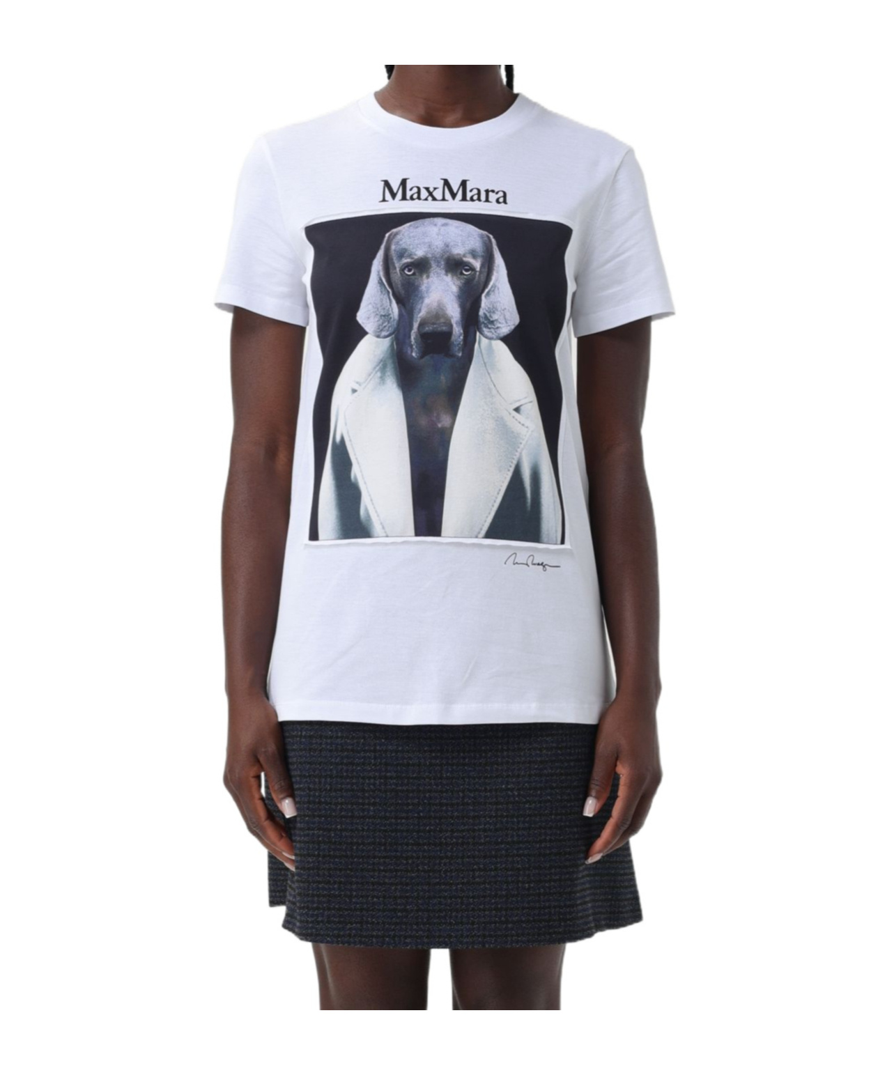 Max Mara Cipria Dog-print T-shirt In Multicolor