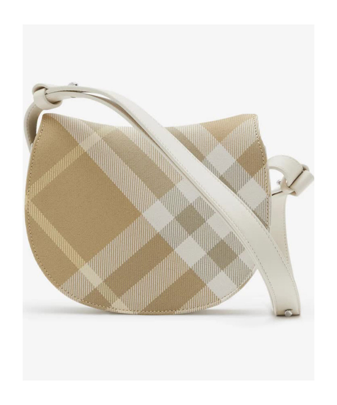 Burberry Rocking Horse Check-pattern Crossbody Bag In Nude