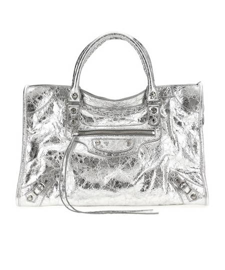 Balenciaga Le City Medium Handbag In Gray