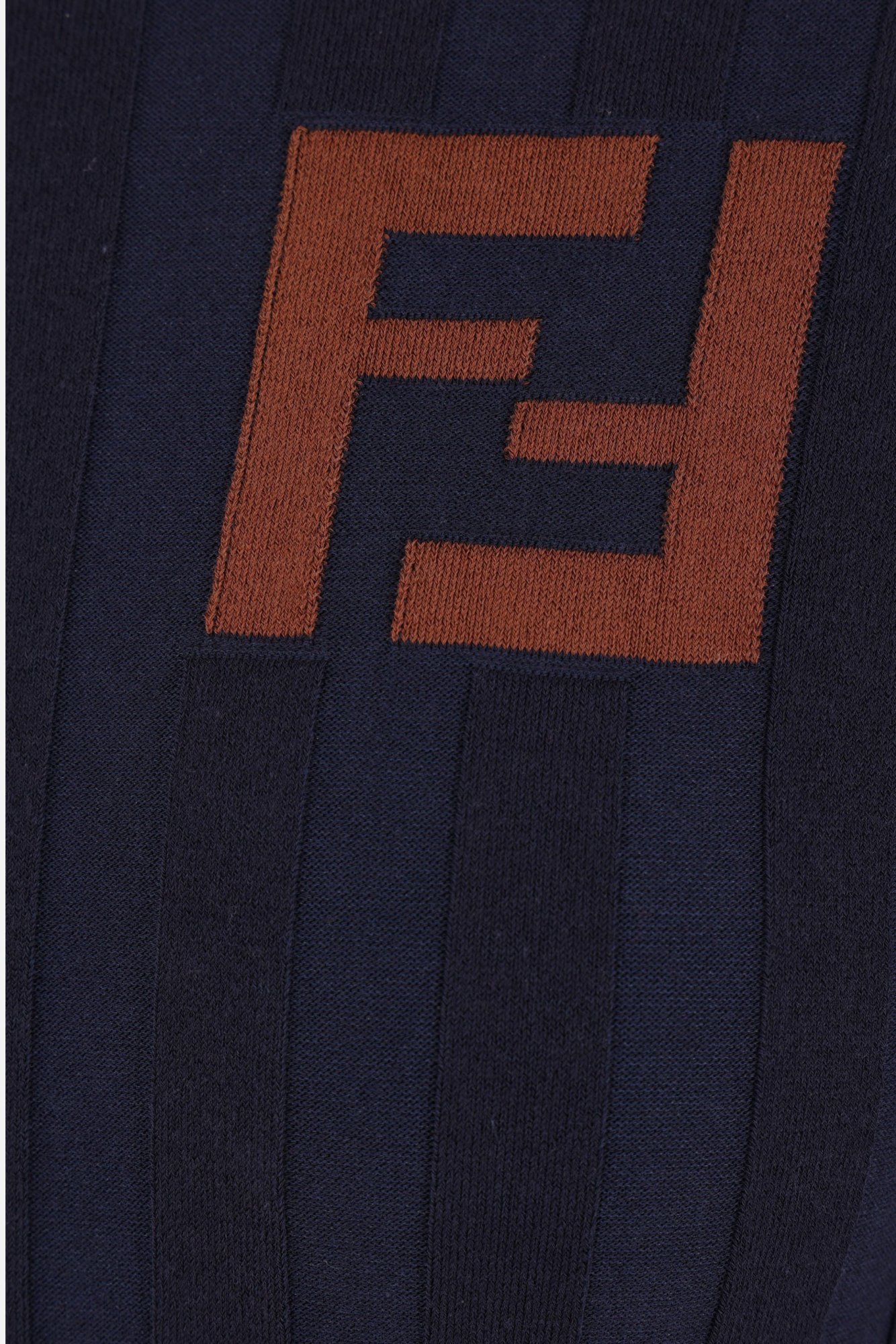 Fendi Signature Logo Midi-dress In Black