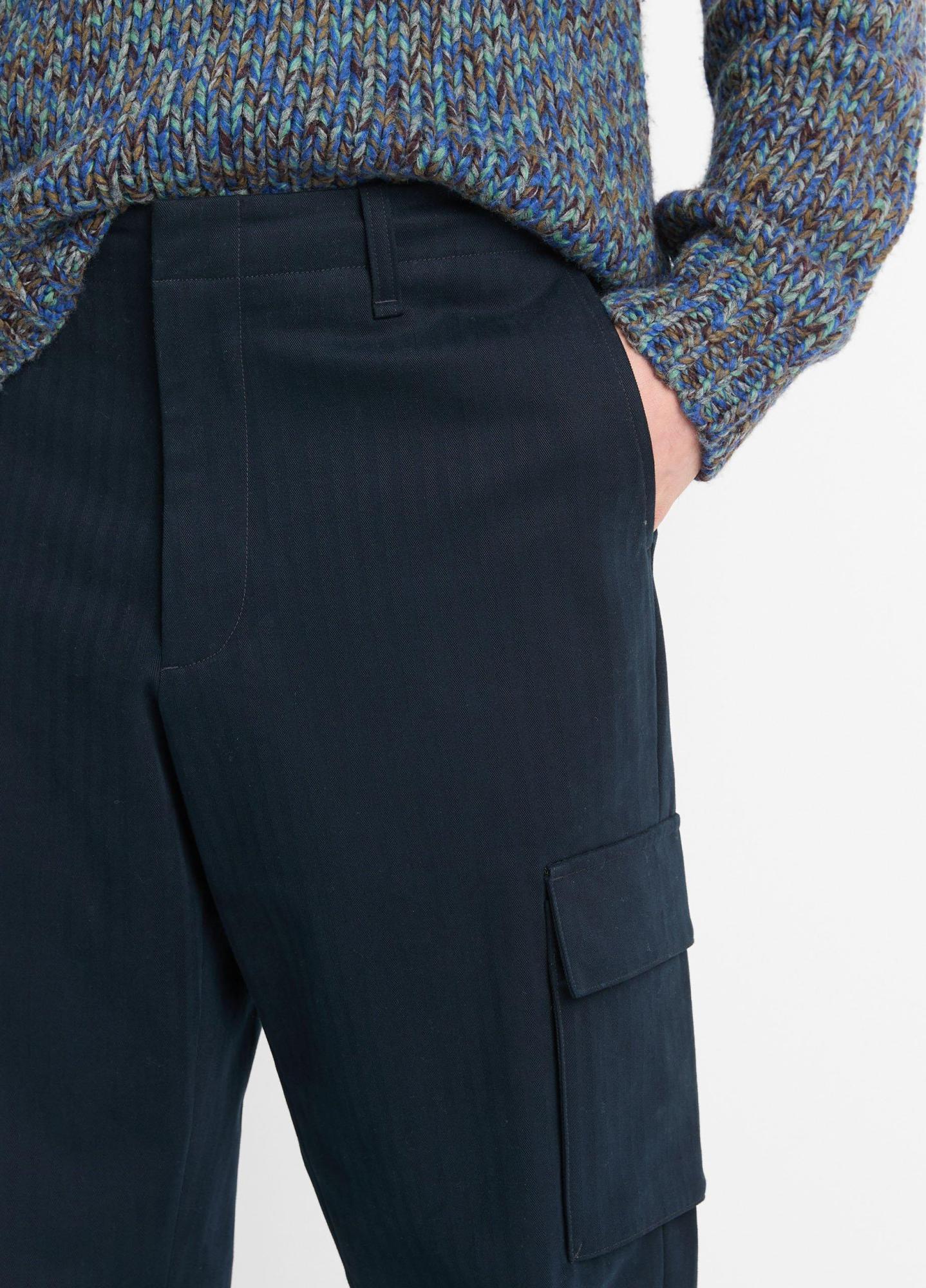 VINCE HERRINGBONE PATTERN WORK CASUAL PANTS
