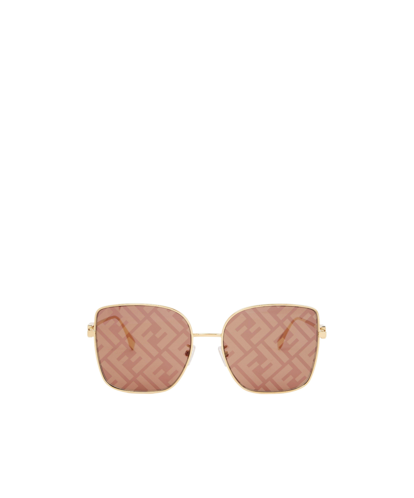 Fendi Metal Sunglasses In Nude