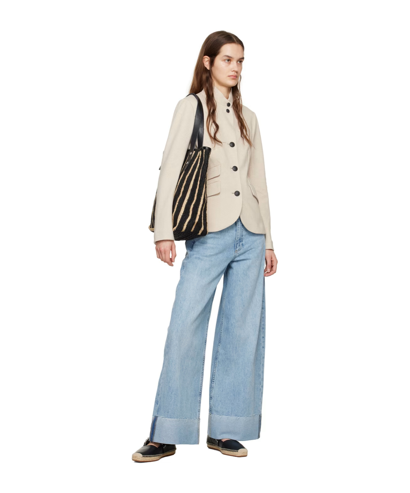 Shop Rag & Bone Sofie High-rise Wide-leg Jeans In Blue