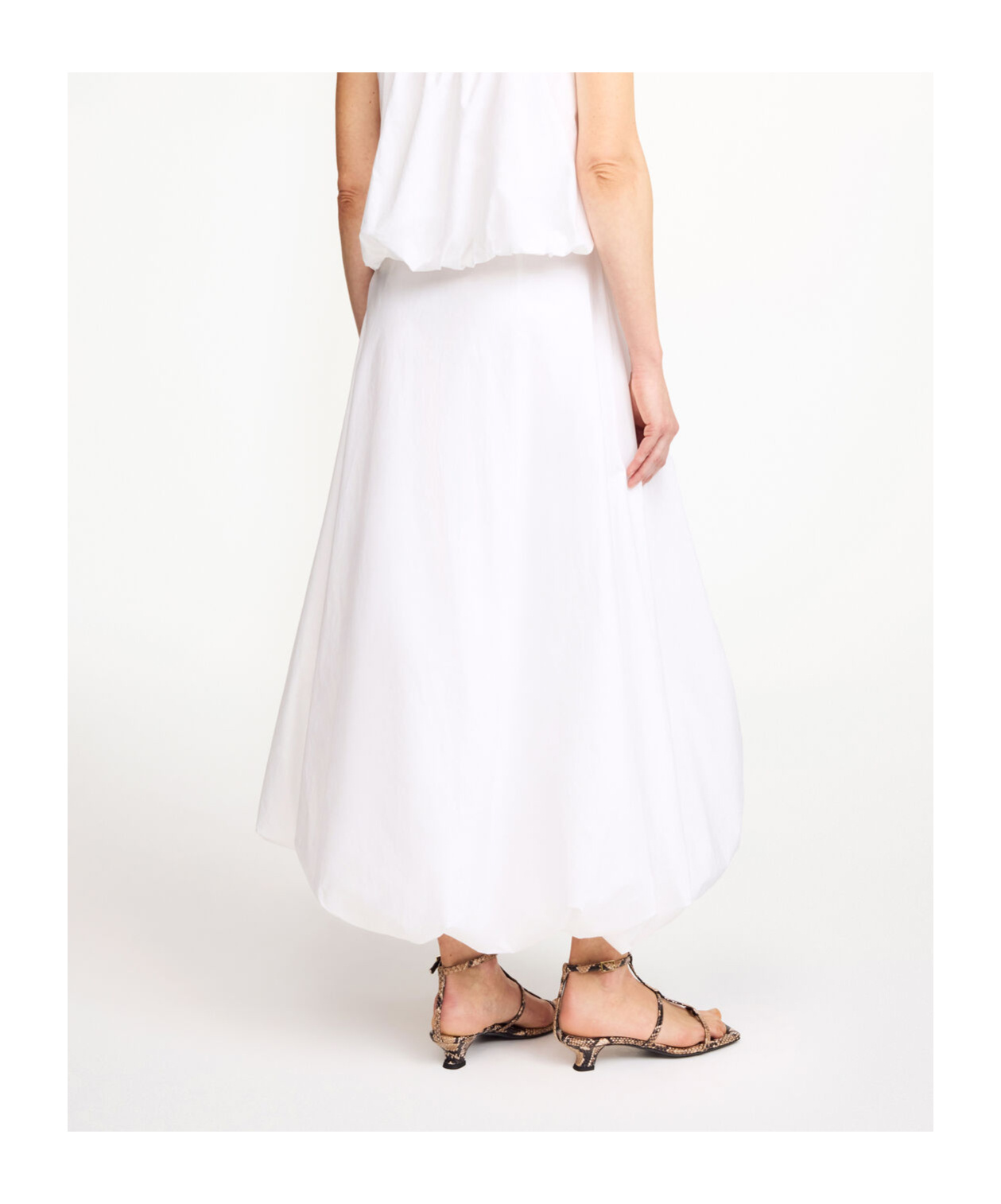 By Malene Birger Aubrey Organic Cotton Bubble Maxi Skirt In White
