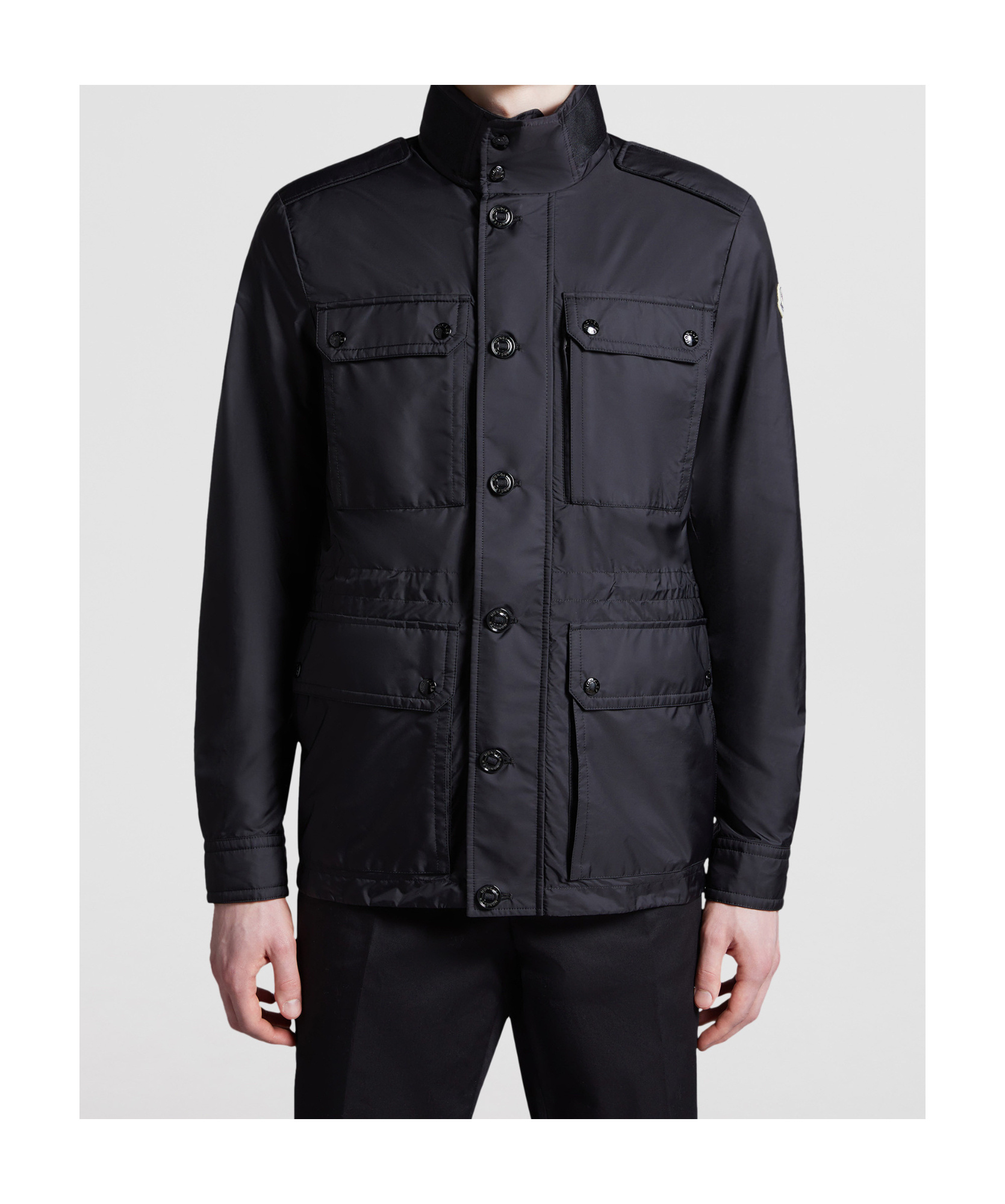 Moncler Lez Water Repellent Nylon Jacket In Black