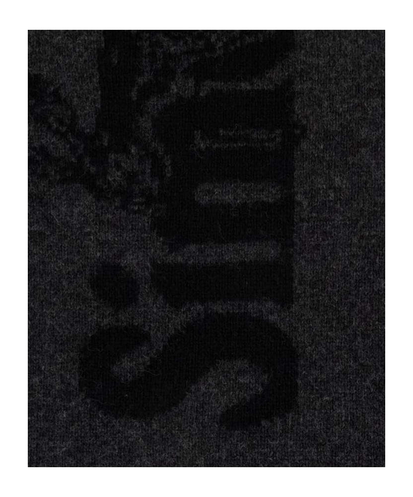 Simone Rocha Logo-embellished Wool Scarf In Black