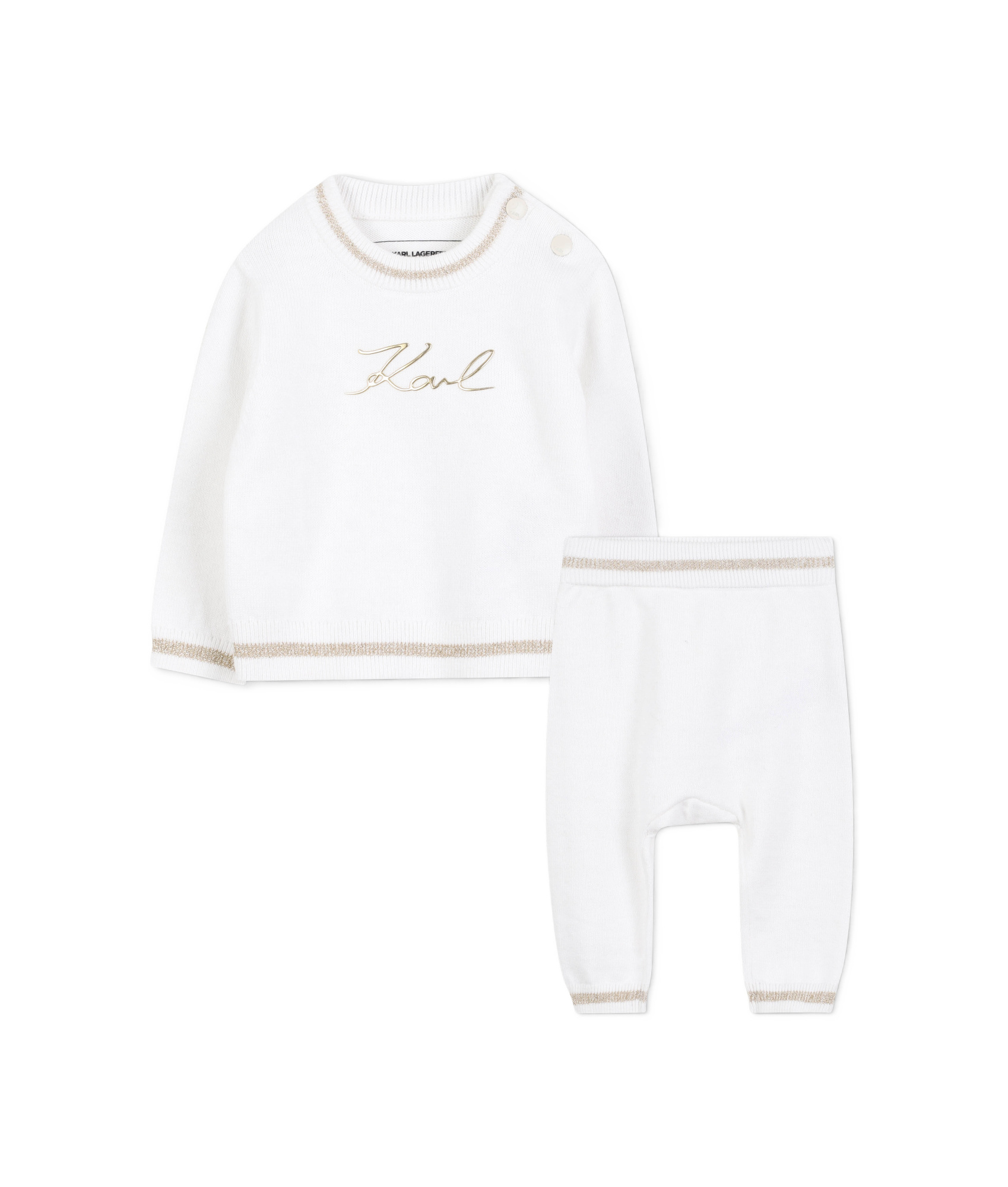 Karl Lagerfeld Logo-detail Two-piece Set In Gray