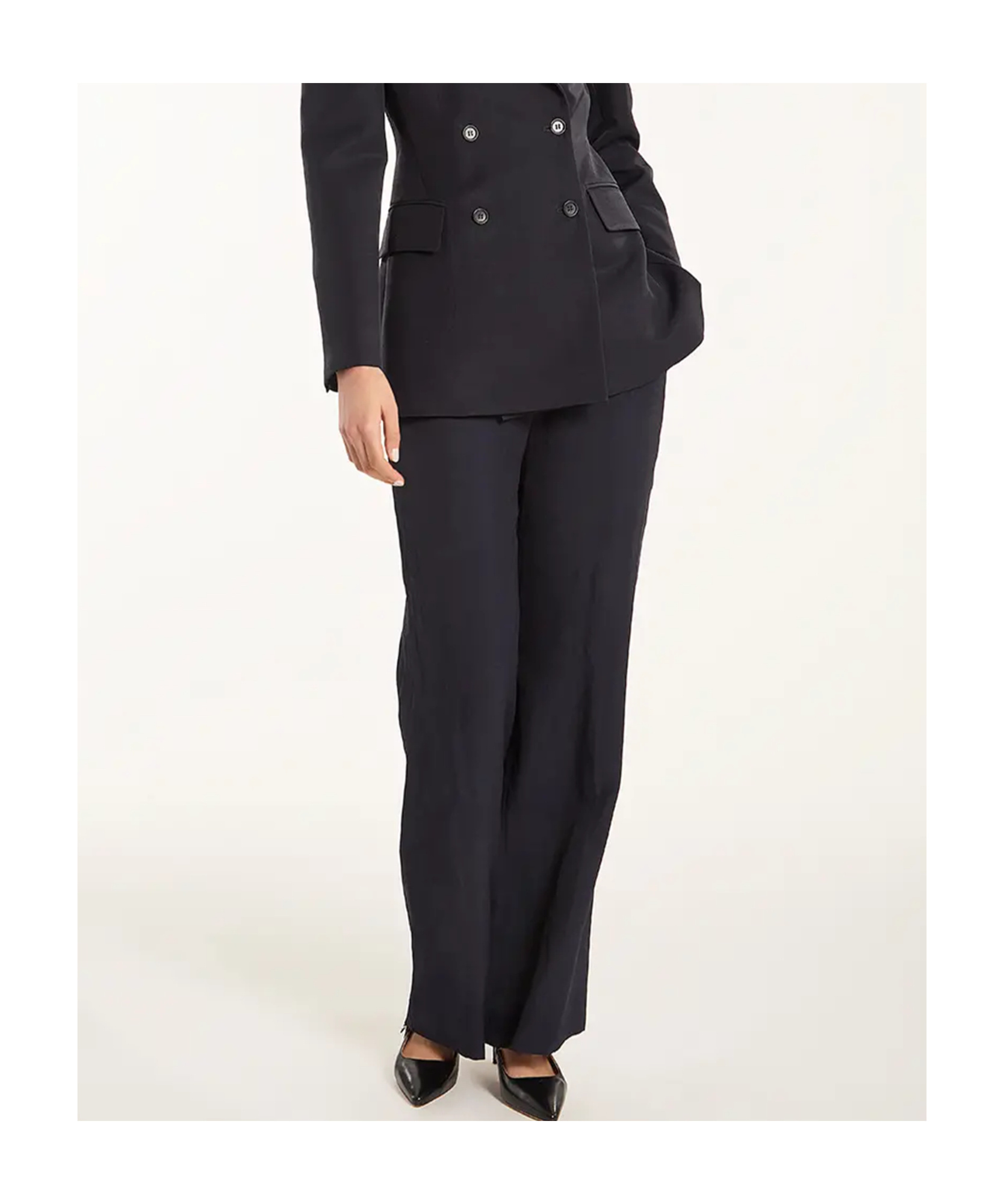 P.a.r.o.s.h Tailored Double-breasted Trousers Pockets In Navy Blue