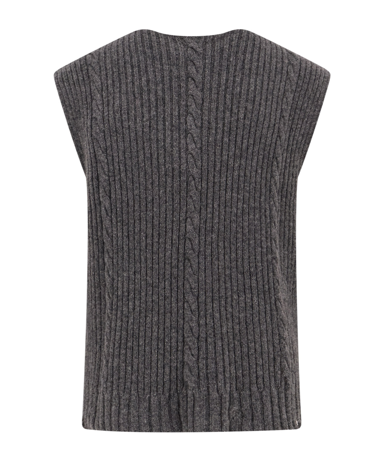 Enfants Riches Deprimes Cachemere Vest With Destroyed Effect In Gray