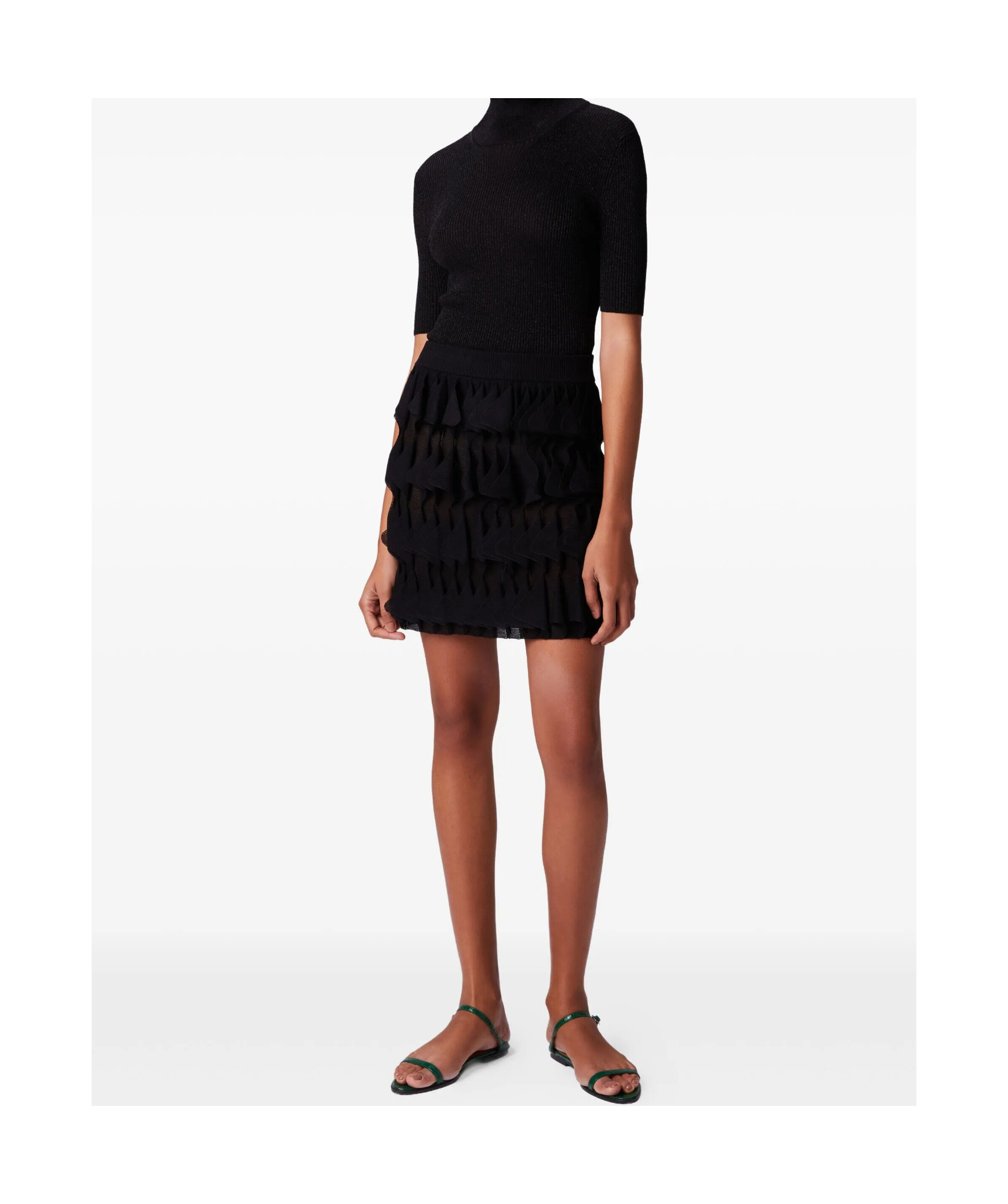 Shop Missoni Geometric-pattern Mini Skirt In Black