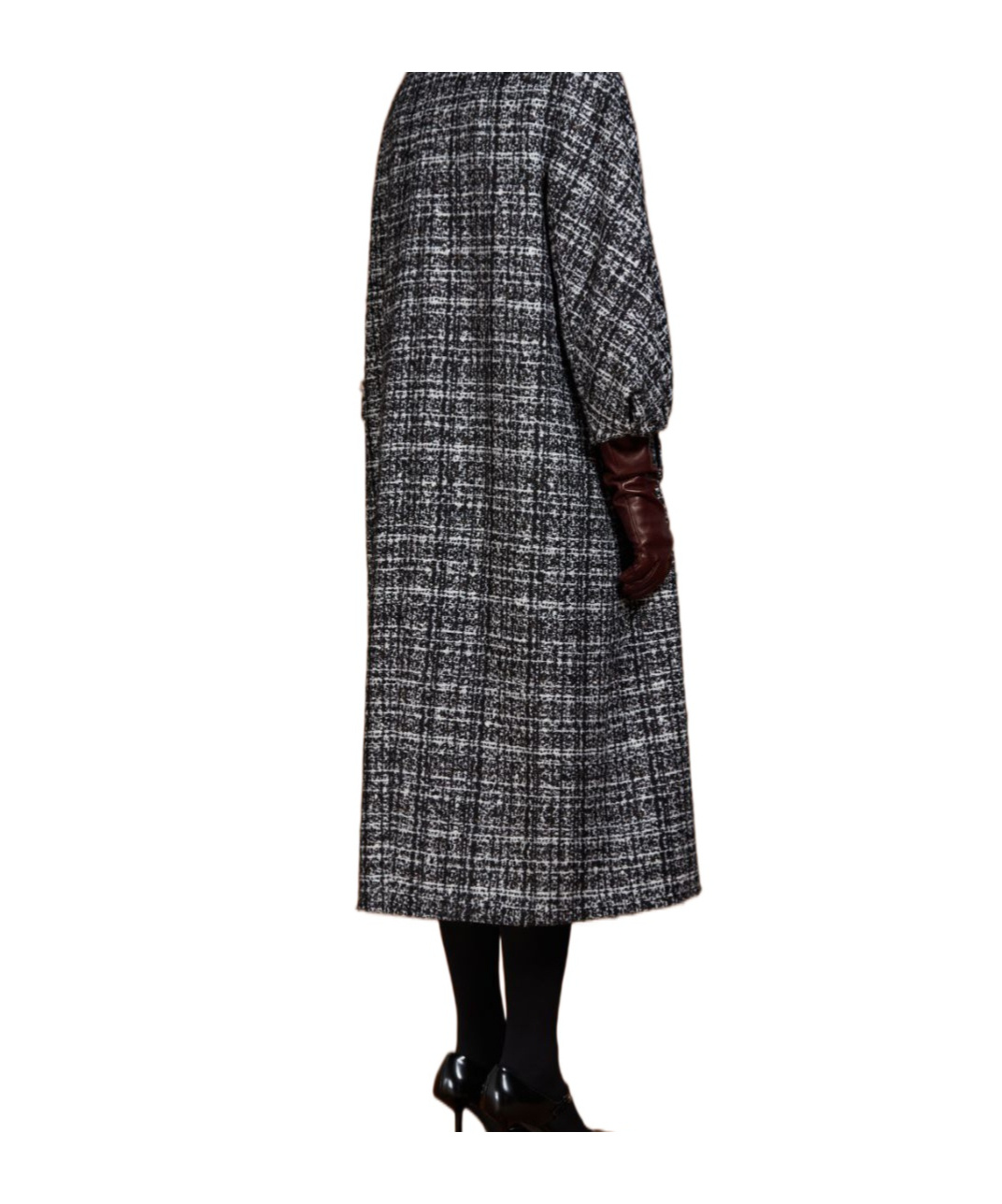Max Mara Silk, Mohair And Wool Tweed Cardigan Coat In Black