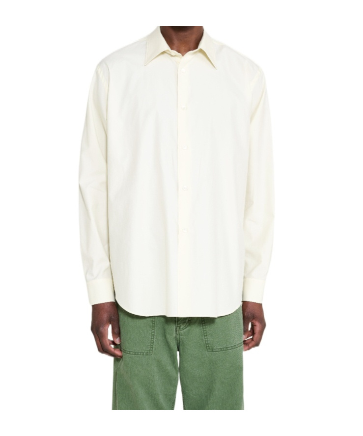 Auralee Long-sleeve Buttoned Shirt In White