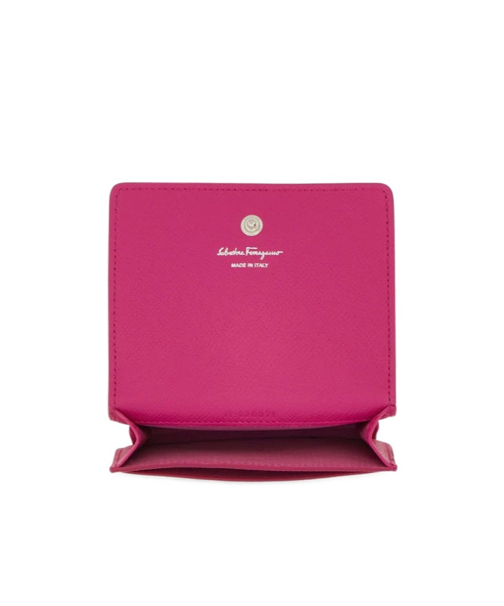 Ferragamo Gancini Card Holder In Pink