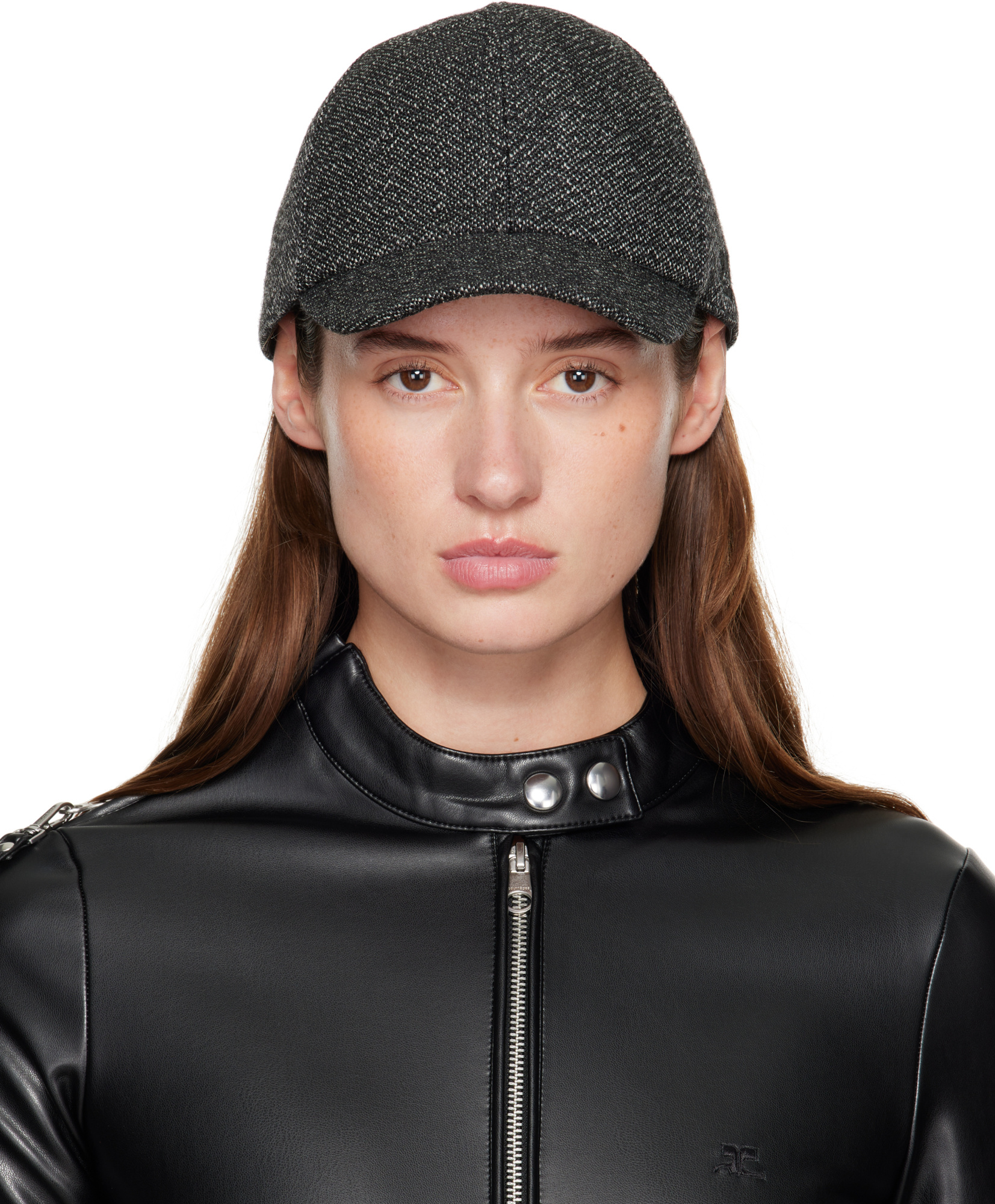 Courrèges Caviar Cap In Black