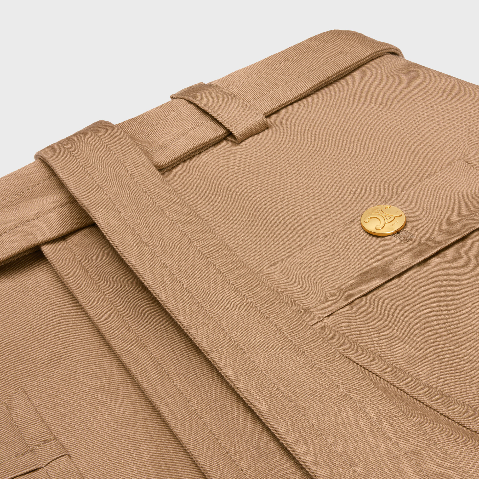 Celine Taillat Cotton Twill Pants In Caramel Color