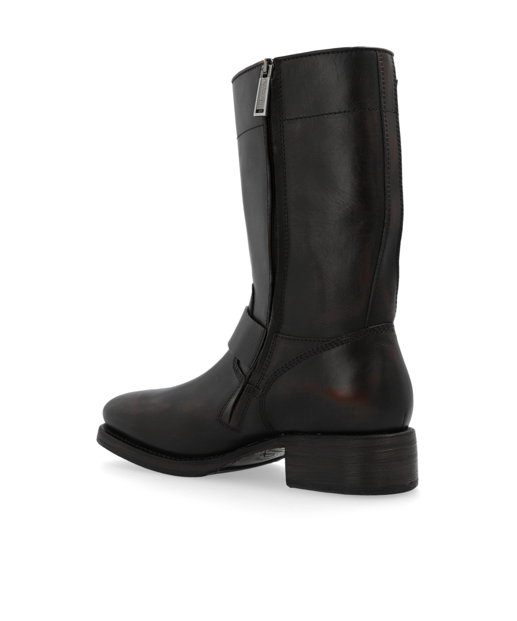 Dsquared2 Buckle Ankle Boots In Black