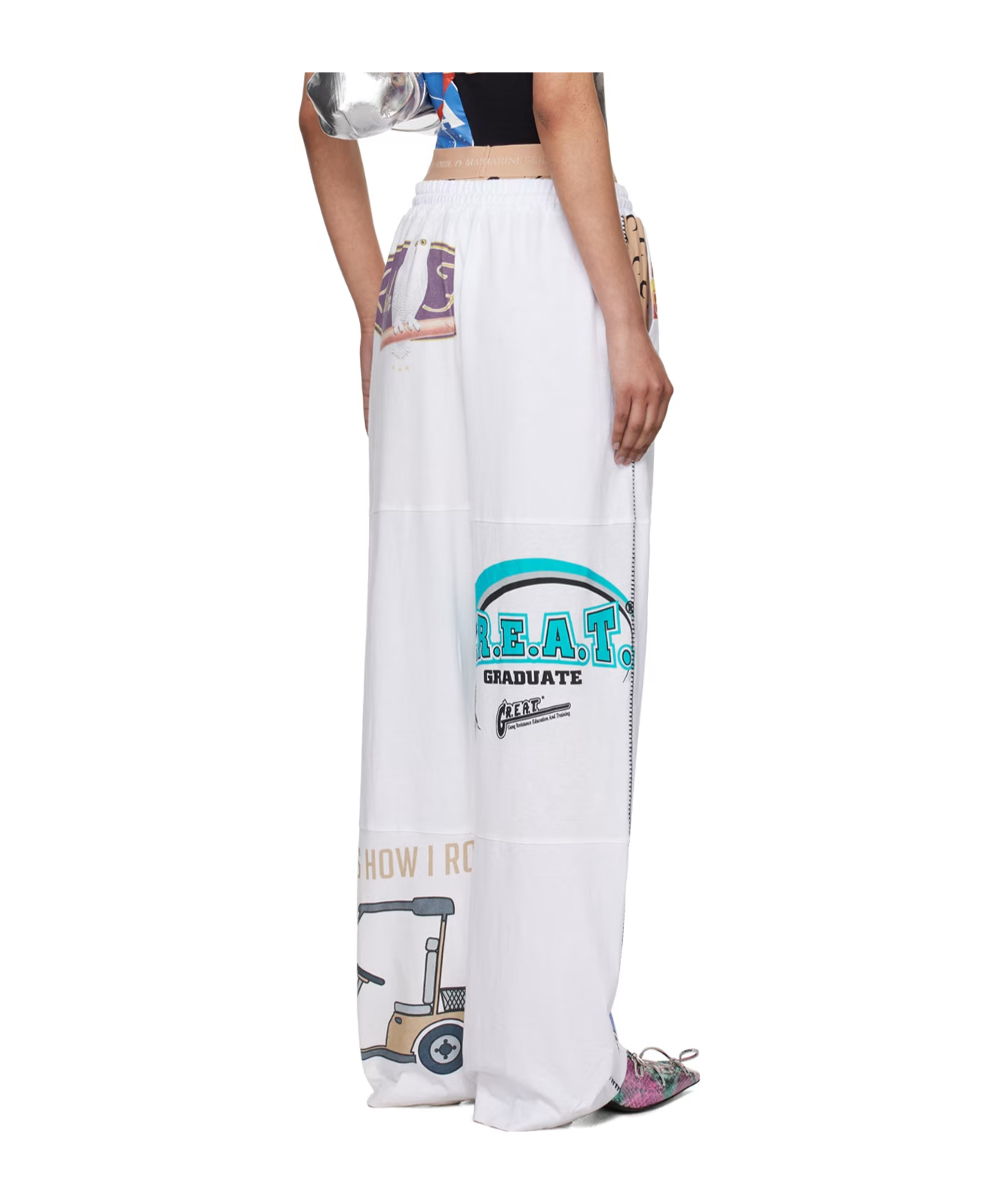 MARINE SERRE REGENERATED GRAPHIC SWEATPANTS