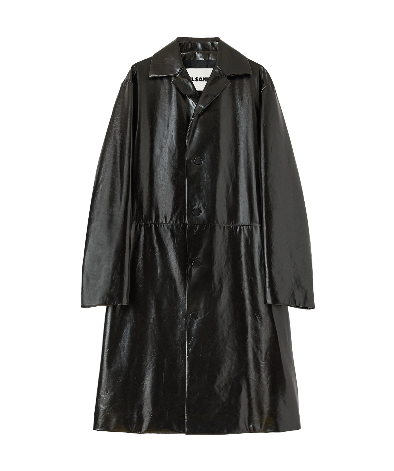 Jil Sander Button-up Coat In Black
