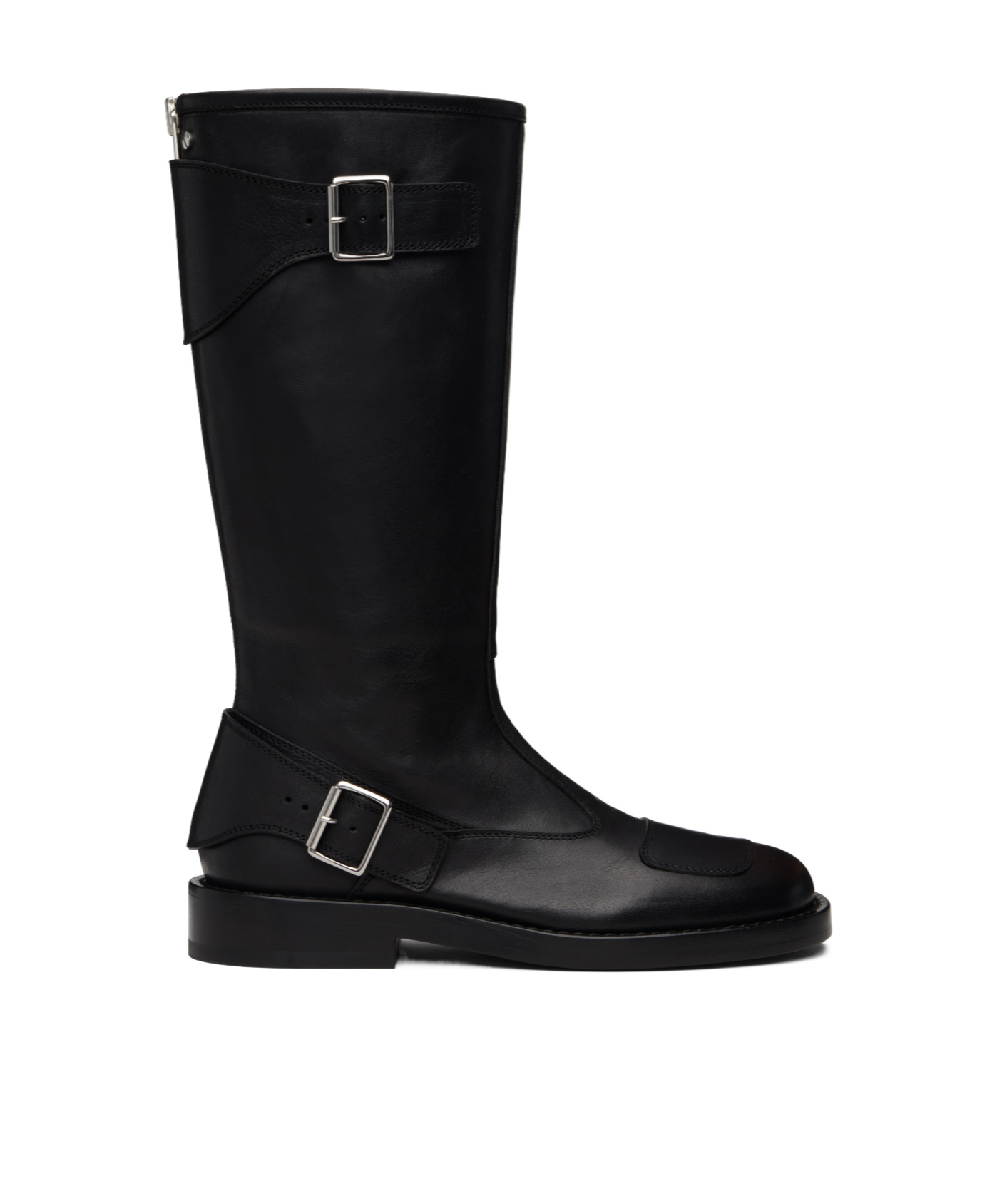 Ann Demeulemeester Balo High Top Motorcycle Boots In Black