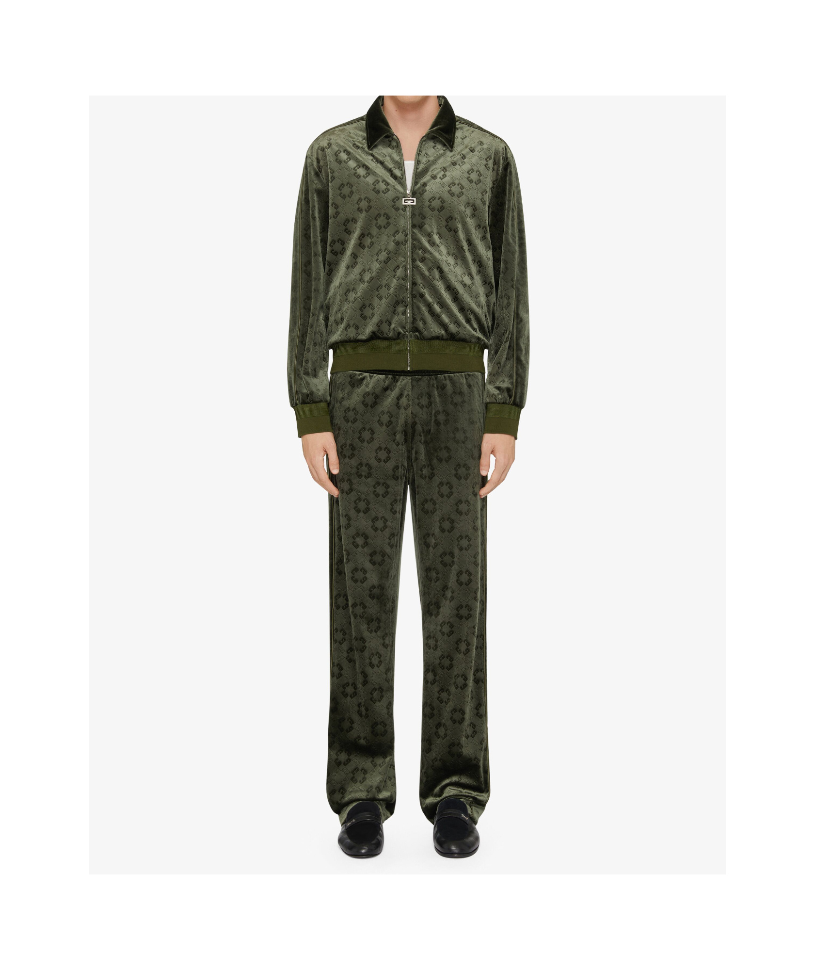 Givenchy Pantalon De Jogging En Velours Monogramme 72 In Black