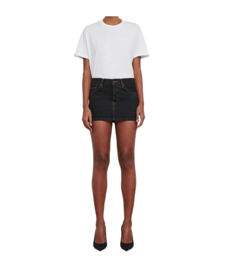 Wardrobe.nyc Denim Mini Skirt In Brown