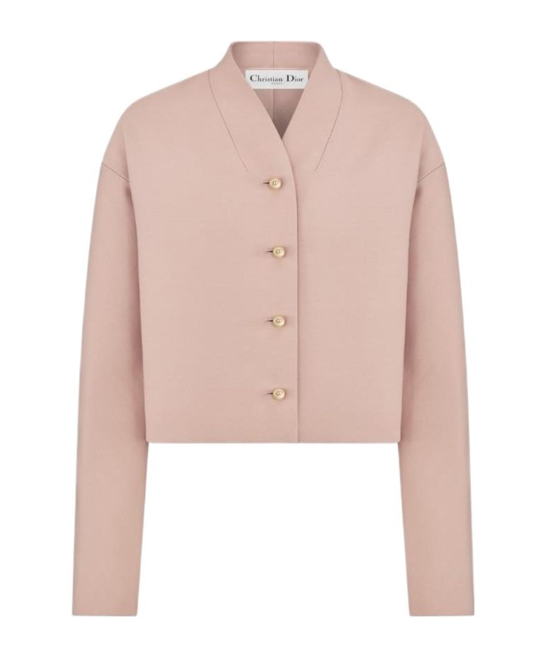 Dior Cropped Jacket In Nude