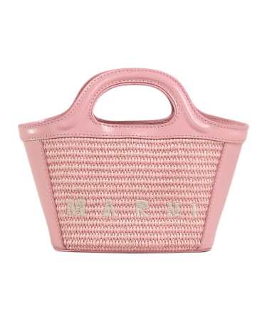 MARNI MARNI TROPICALIA LOGO EMBROIDERED MICRO TOTE BAG